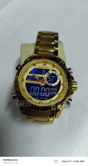 Naviforce 9163 Gold Men's Watch – Luxury Quartz Timepiece
