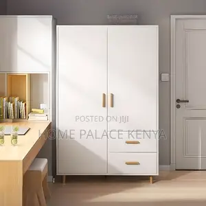 Bedroom Wardrobe; Spacious Wooden Clothes Wardrobe With Hanging Rail