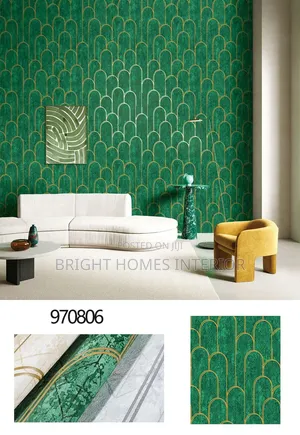 Green Marble TV Side Wallpaper