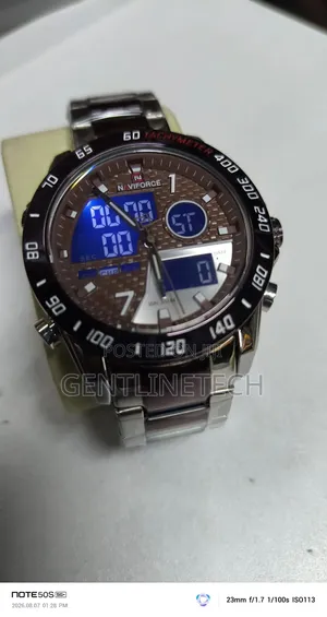 Naviforce 9171 Silver Brown Fashion Watch
