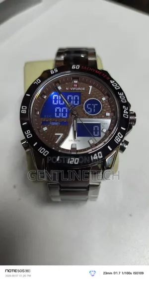 Naviforce 9171 Silver Brown Classic Men's Watch