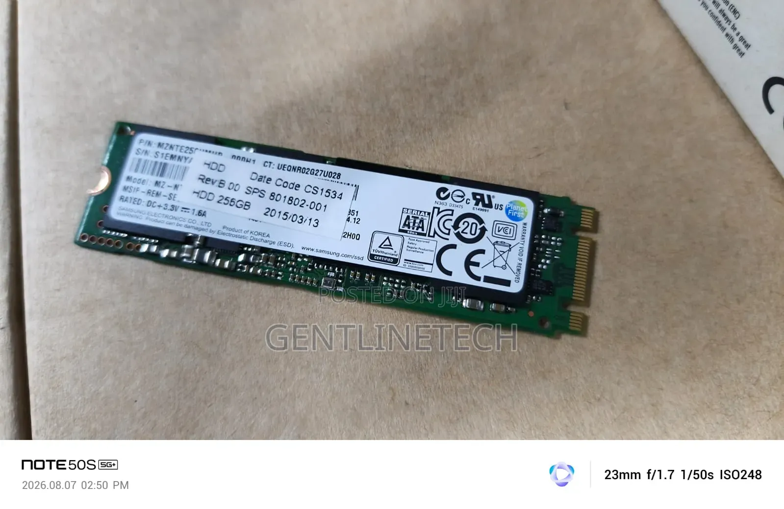 256gb Double Notch M.2 Sata SSD
