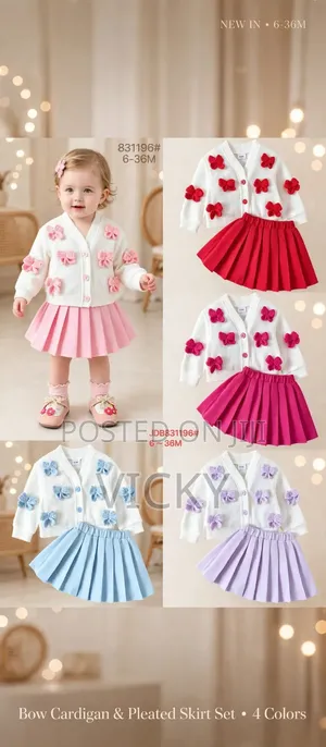 Baby Cardigan Skirt Set