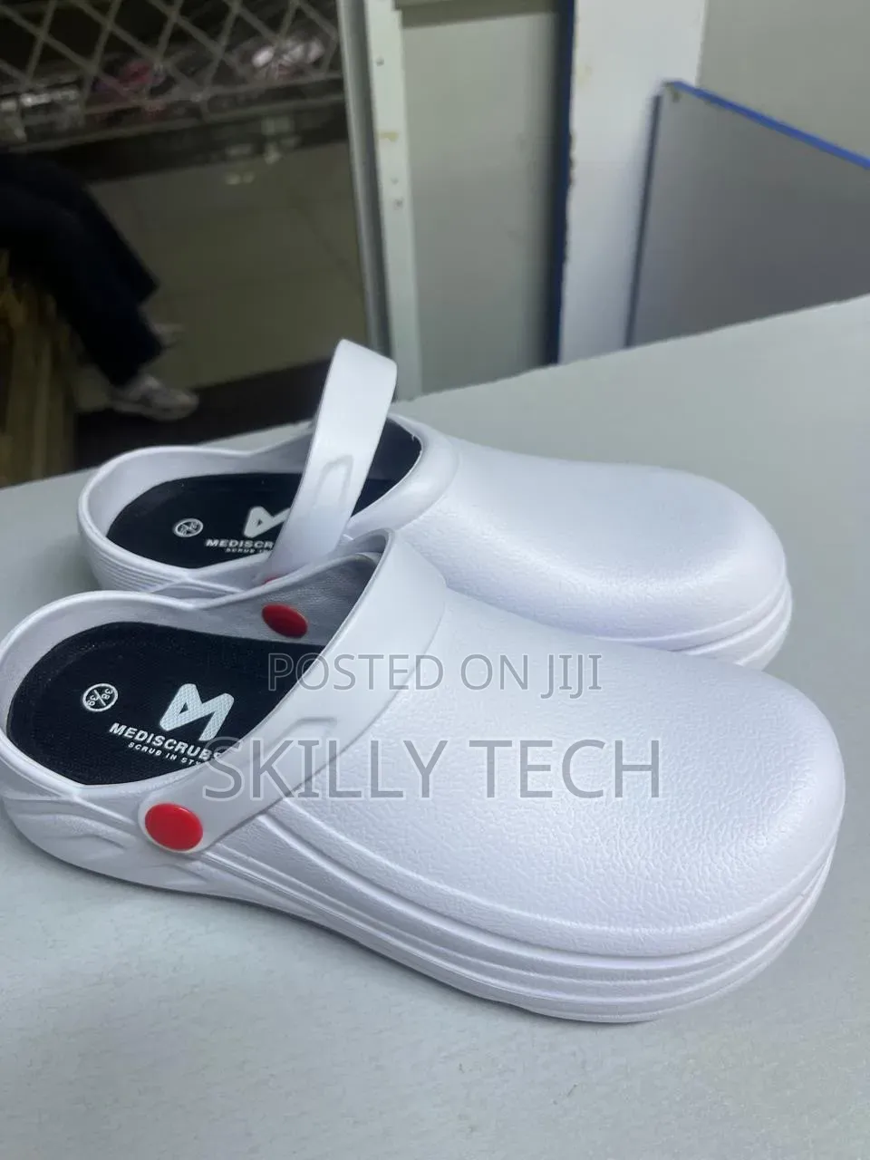 White Chef Crocs