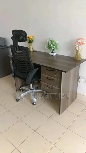 Walnut Office Desk Plus Office Chair C59