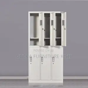 Office Cabinet; 6-Locker Steel Office Cabinet