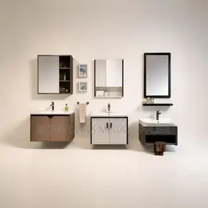 Elegant Bathroom Vanity Sink Cabinet With Modern Mirror Storage