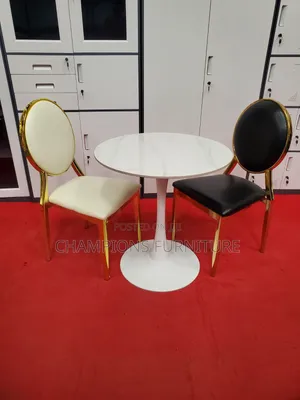 White Tulip Table and Medallion Chairs Set
