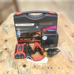 Portable Design 12V 99800mAh Emergency Car Jump Starter Air Compressor