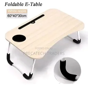 Foldable Laptop Table With Cup Holder Tablet Stand