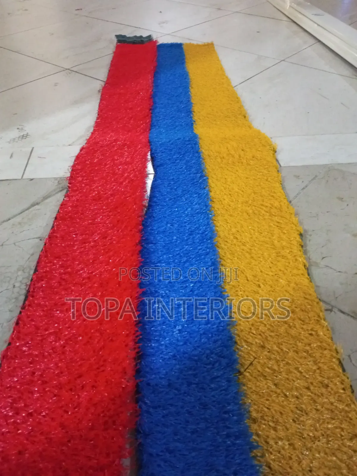 25mm Thick Red, Blue and Yellow Artificial Grass Carpets Mats