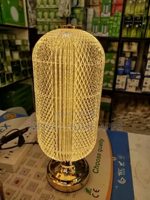 Long Cylindrical Crystal Table Lamp