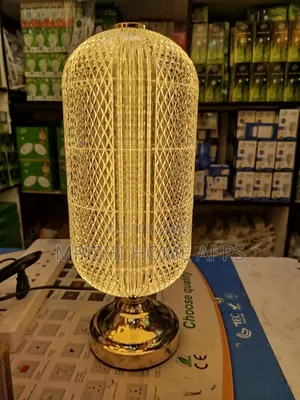 Long Cylindrical Crystal Table Lamp