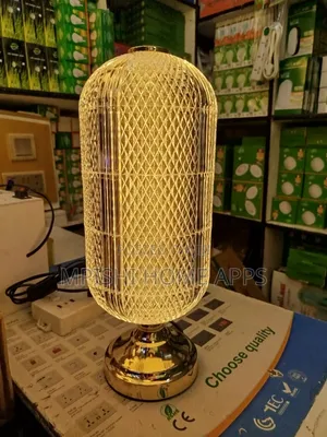 Long Cylindrical Crystal Table Lamp