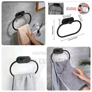 Round Metallic Towel Bar Towel Holder
