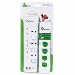 Surge Protector Nimbu 3-Way Extension Cable 3M With USB Ports Type C