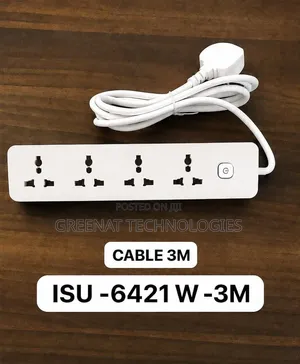 Itel ISU-6421W 4 Way Universal Extension Socket 3M Cable