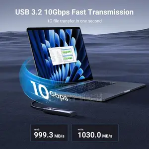 Ugreen M.2 NVMe Enclosure, 10Gbps Aluminum External Hard Drive Case Fo