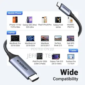 Ugreen USB C to HDMI 2.1 Cable at 60Hz at 240/144/120Hz Type C Thunde