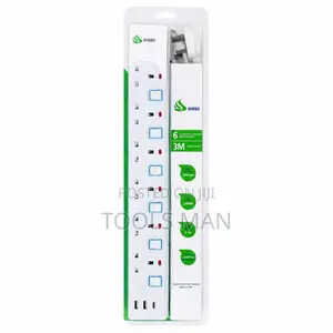 Surge Protector Power Strip Nimbu 6 Way Extension Socket 3M Cable 13A