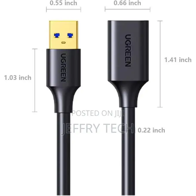 Ugreen US175 USB 3.0 Extension Cable 10M (Black) – Premium High-Speed