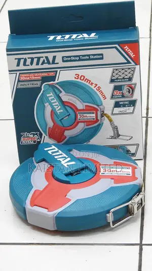 TOTAL 30m Steel Measuring Tape Construction Surveying Tool