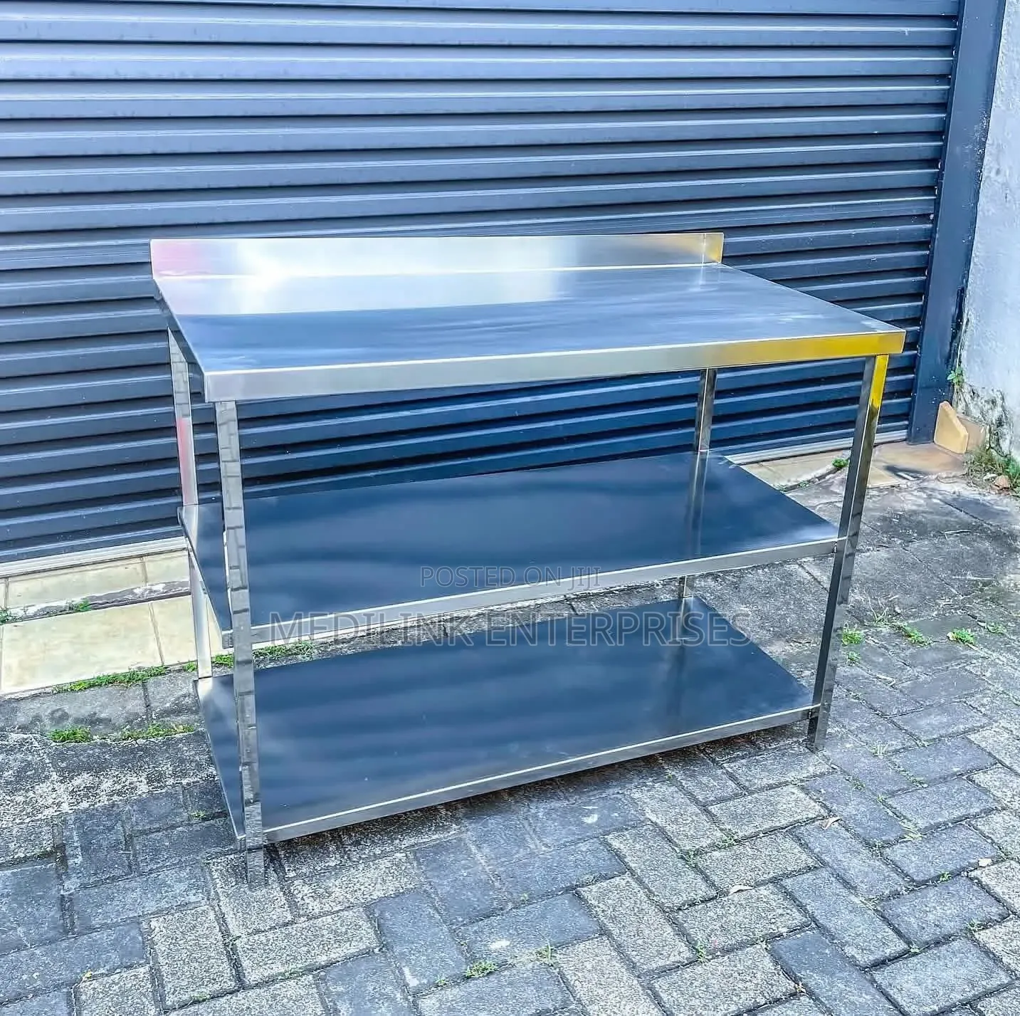 Spacious Stainless Steel Non Rustic Kitchen Tables 2*7ft