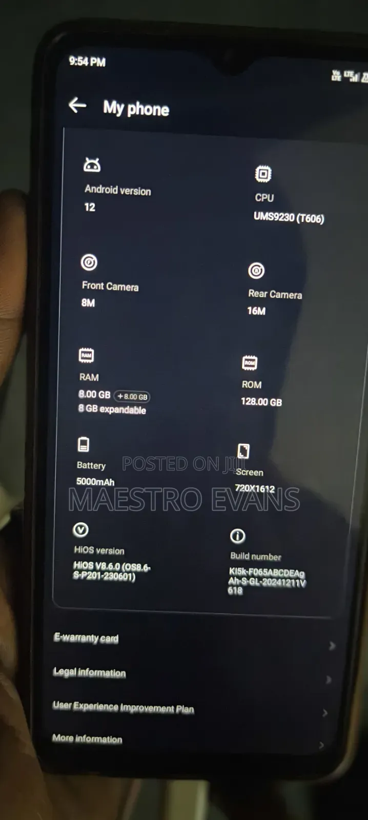 Tecno Spark 10C 128 GB Graphite
