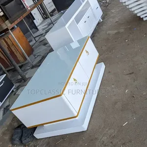 White Coffee Table With Marble Top.