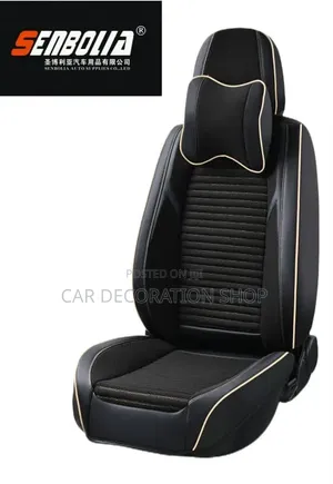 Universal Leather Seat Cover With Matching Lumbar Support Pillow