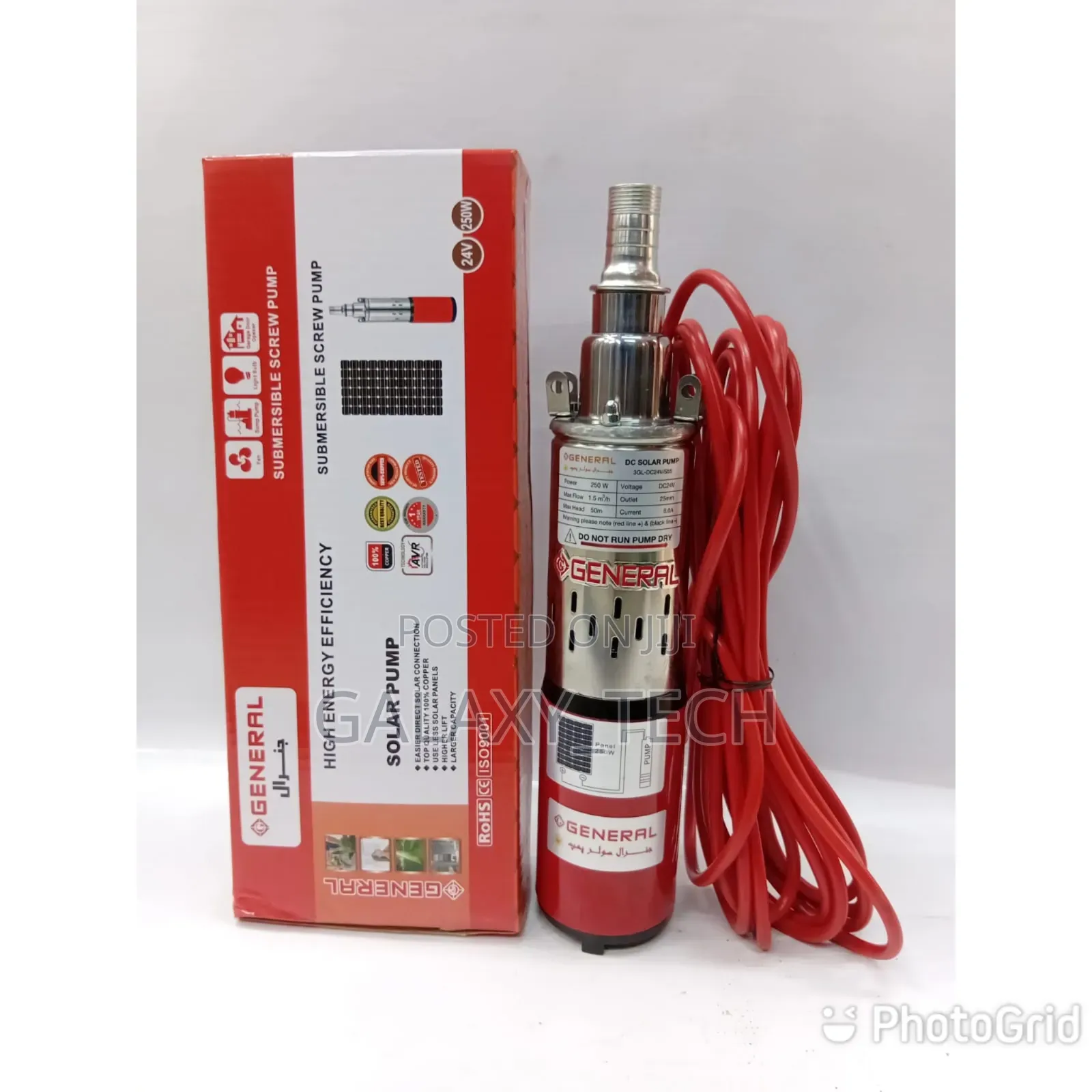 50m DC Solar Submersible Screw Pump