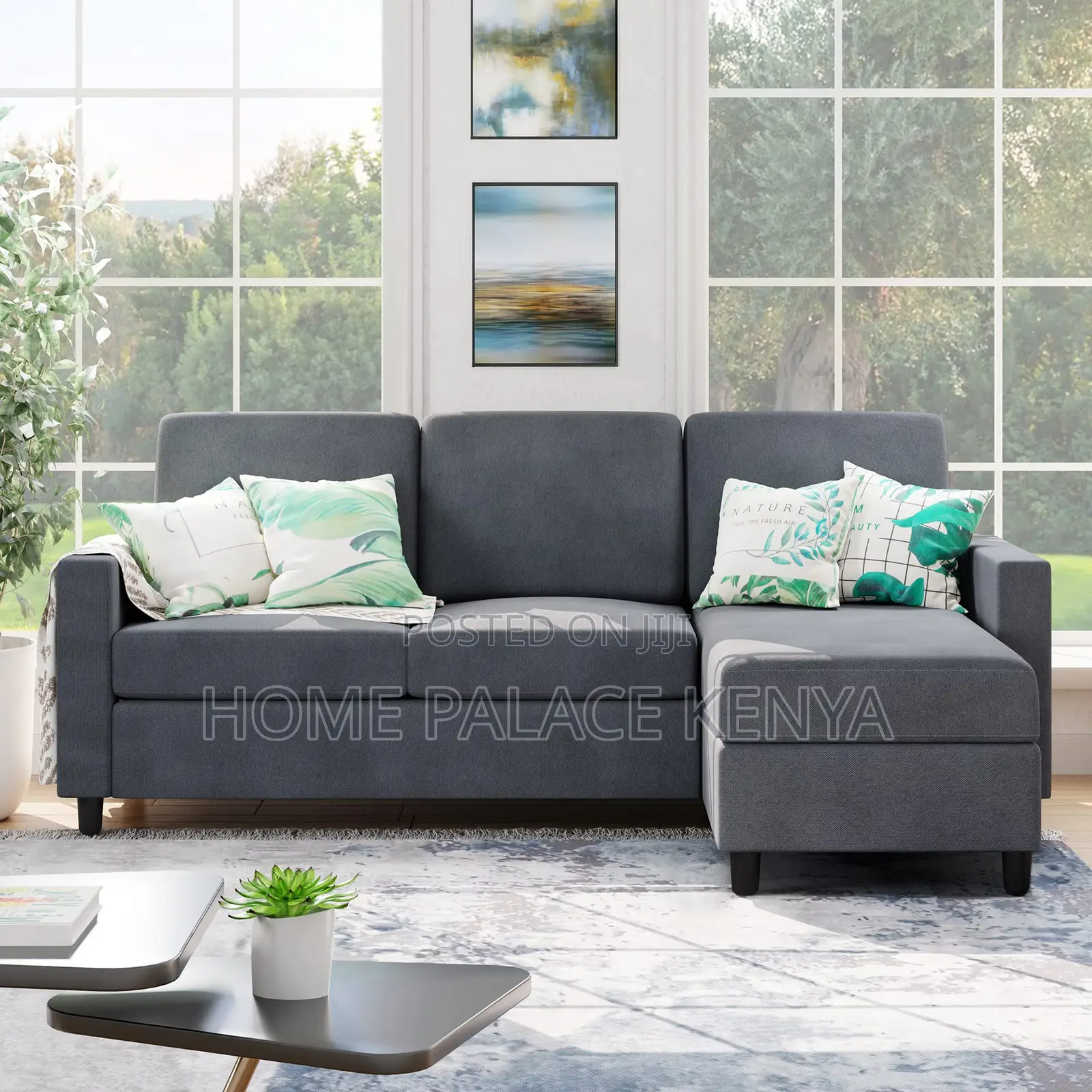 Home Sofa; Comfortable Fabric Sectional Corner Sofa With Spacious Seat