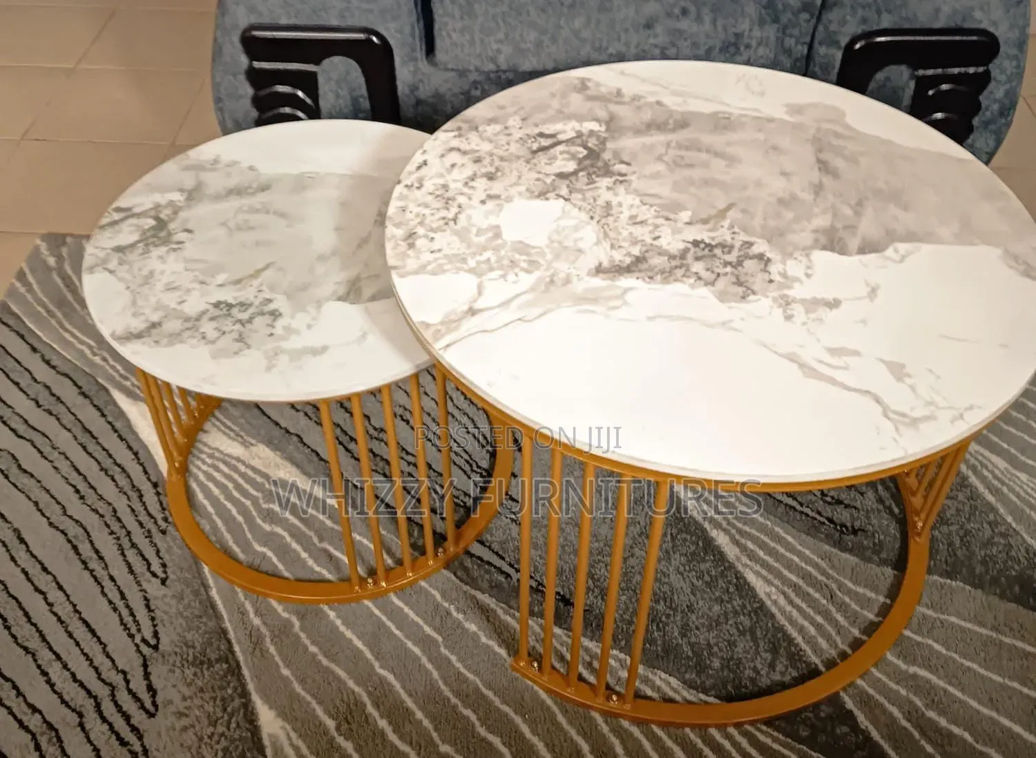 Coffee Table; Modern 2 in 1 Marble Coffee Table