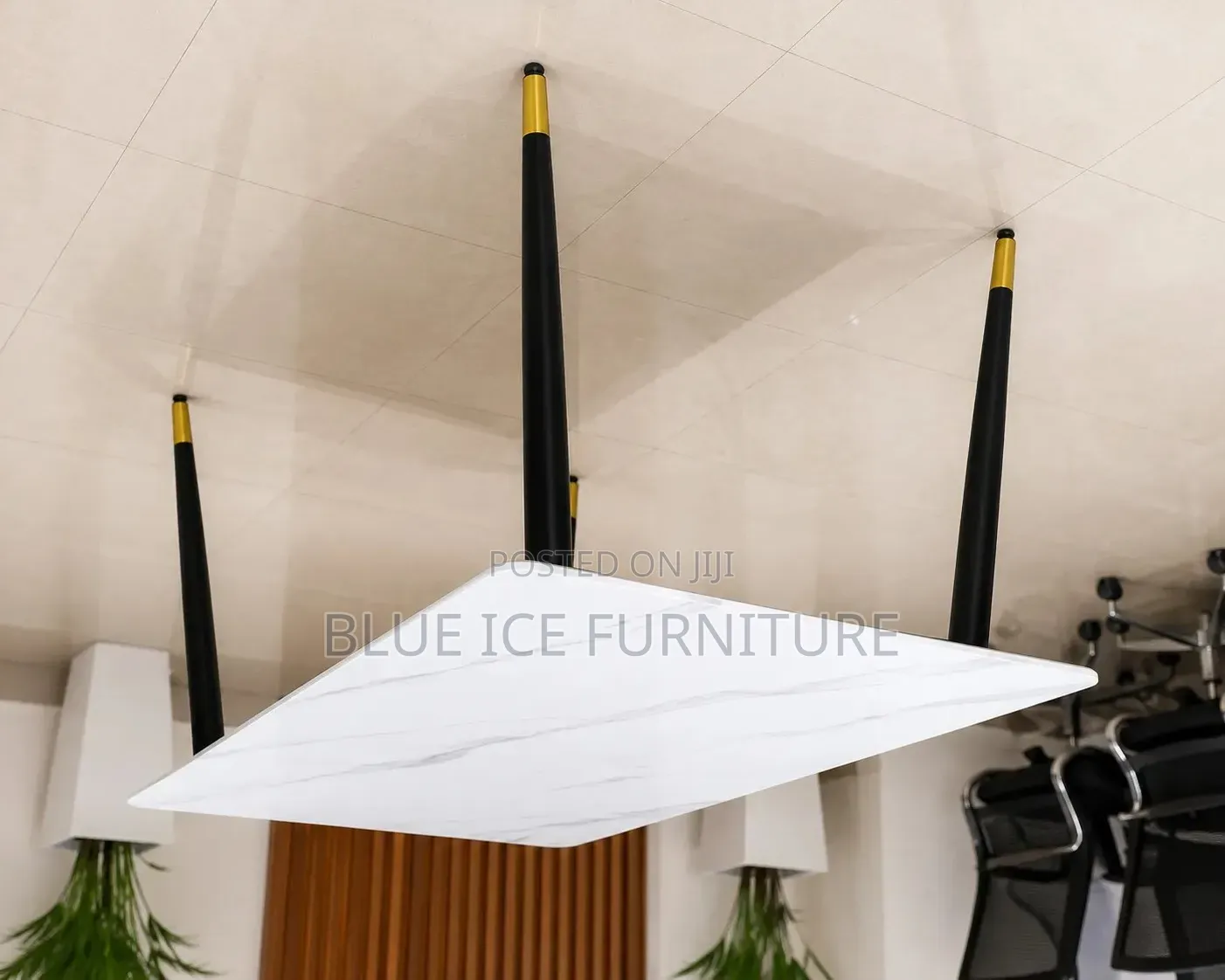 Dining Table;Modern White Marble Dining Table With Black Gold Legs |