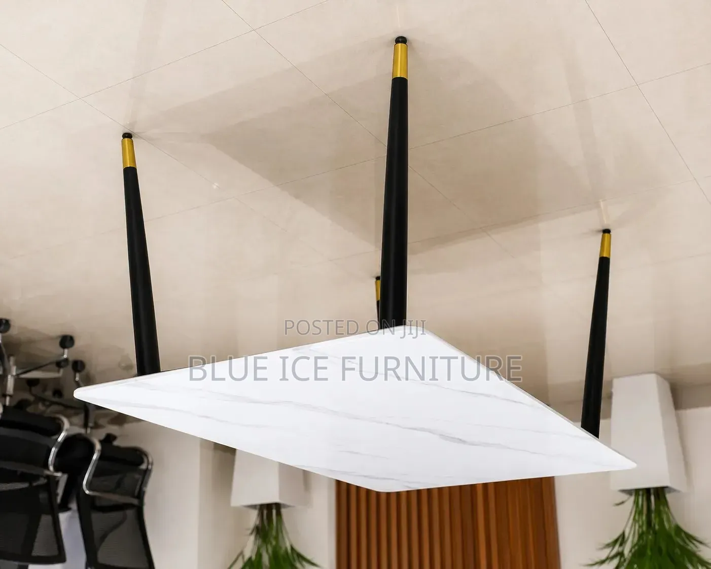 Dining Table;Modern White Marble Dining Table With Black Gold Legs |