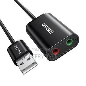 UGREEN USB 2.0 External Stereo Sound Card Adapter 3.5mm Headphone Micr