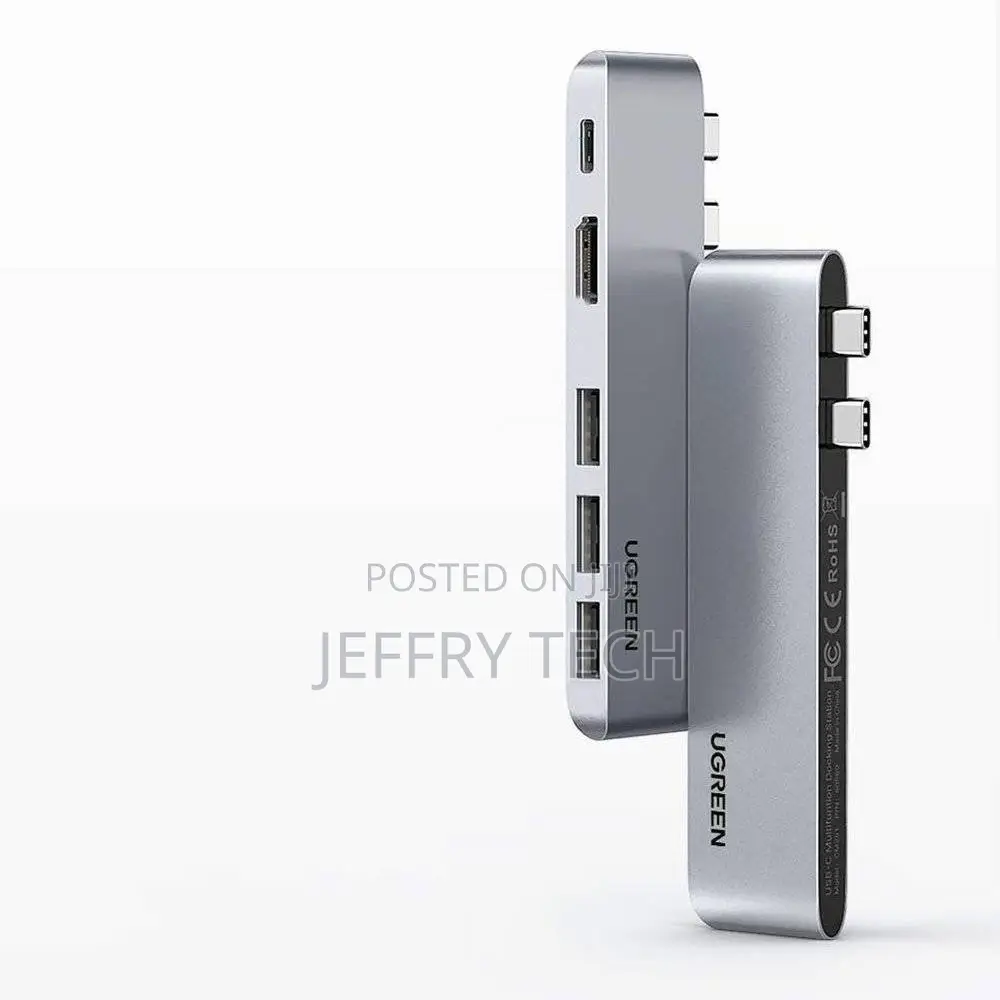 Ugreen Multifunctional 5 in 1 Dual USB-C Hub to USB Type C Pd, Hdmi 4