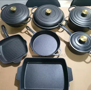 NSFE 11 PCS Enamel Cast Iron Cooking Pots