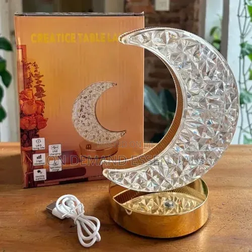 Crescent Moon Design Table Lamp
