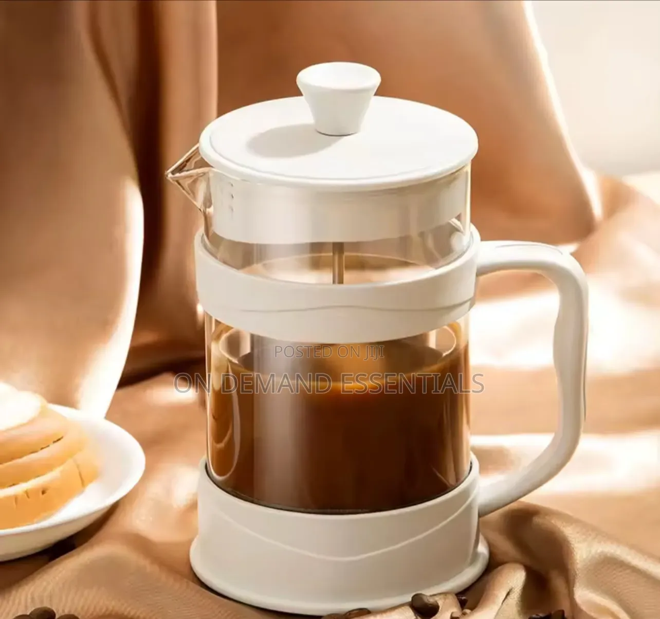1000ml French Press Coffee Maker Thickened Glass 3-Level