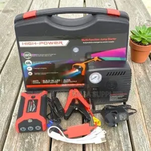 LED Display 12V 99800mAh Emergency Car Jump Starter Air Compressor