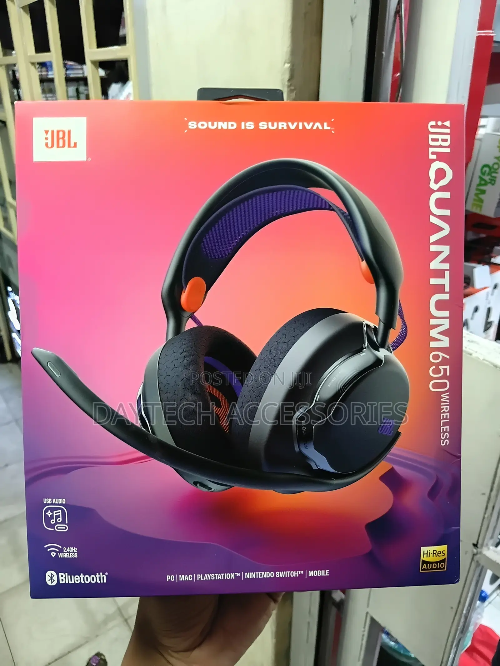 JBL Quantum 650 Wireless Bluetooth Gaming Headset.