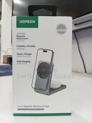 Ugreen W528 Grey 15W 2-in-1 MagSafe Qi Wireless Charger With Stand