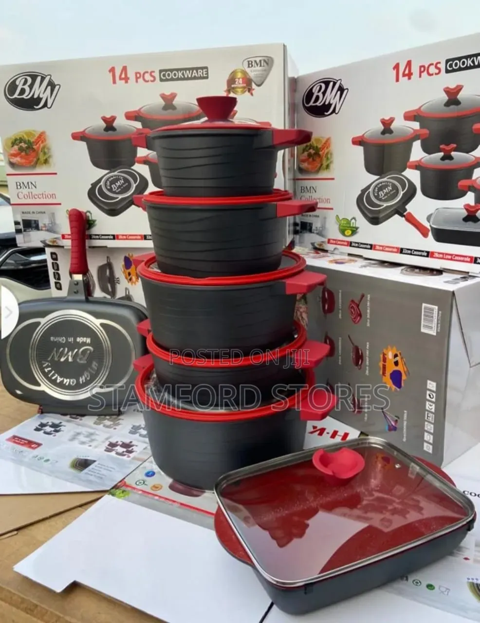 14pcs BMN Granite Cookware Set With Induction