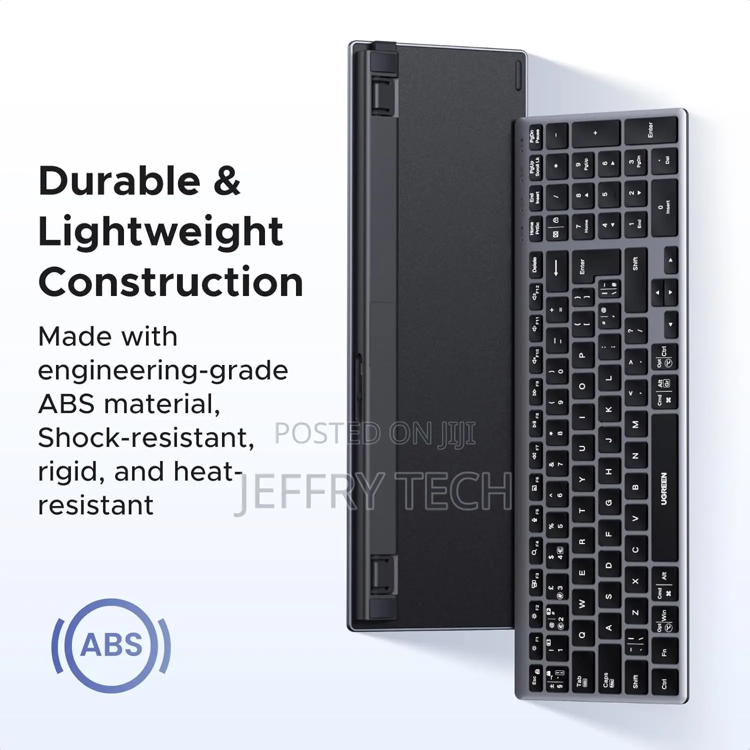 UGREEN Wireless Bluetooth Keyboard Rechargeable Ergonomic Keyboard Bs