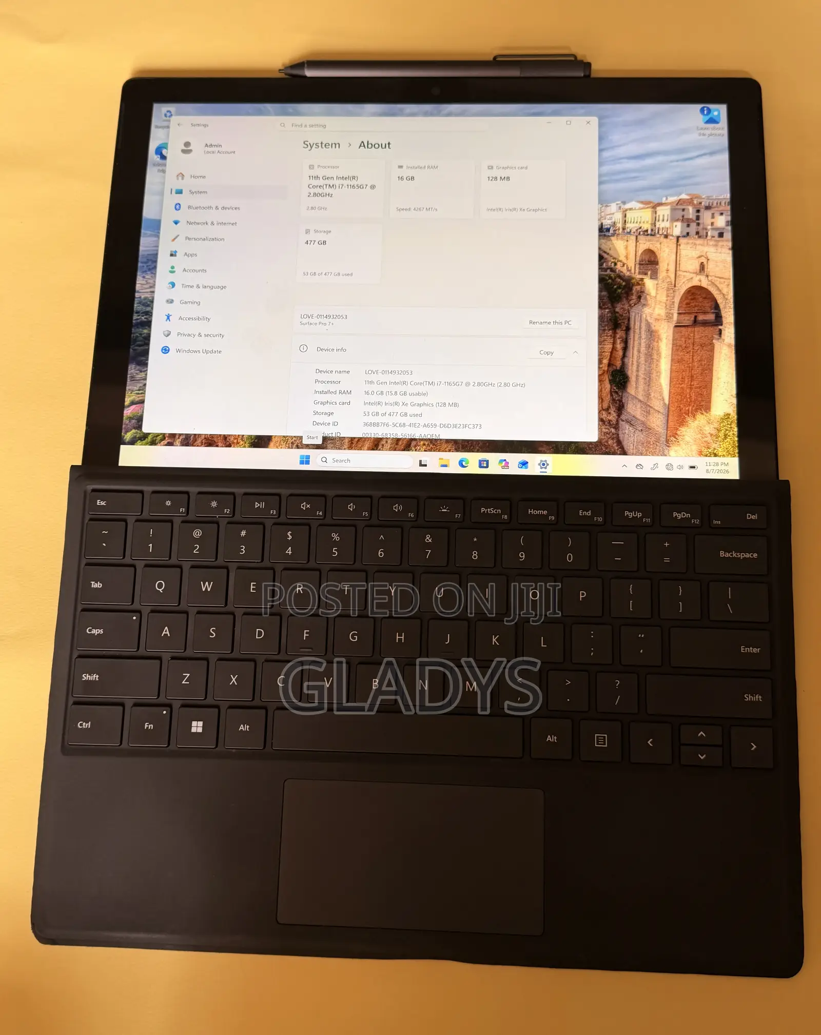 Laptop Microsoft Surface Pro 7 16GB Intel Core i7 SSD 512GB
