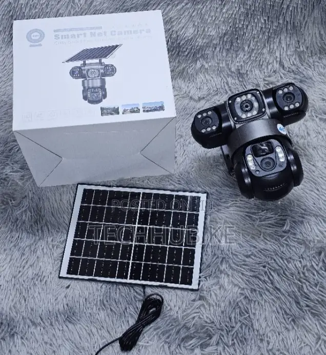 4G Triple Lens Solar PTZ Security Camera With SIM Card