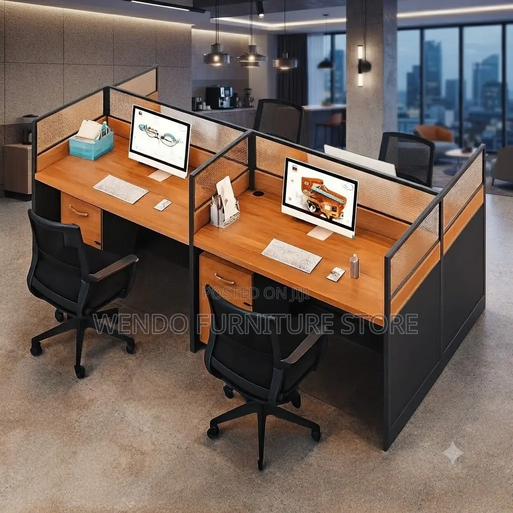 Office Workstation; Four Users Divided Way Workstation