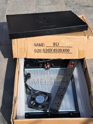 9U CCTV Data Cabinet 19 Inch Wall Mount Rack With Fan Power Socket