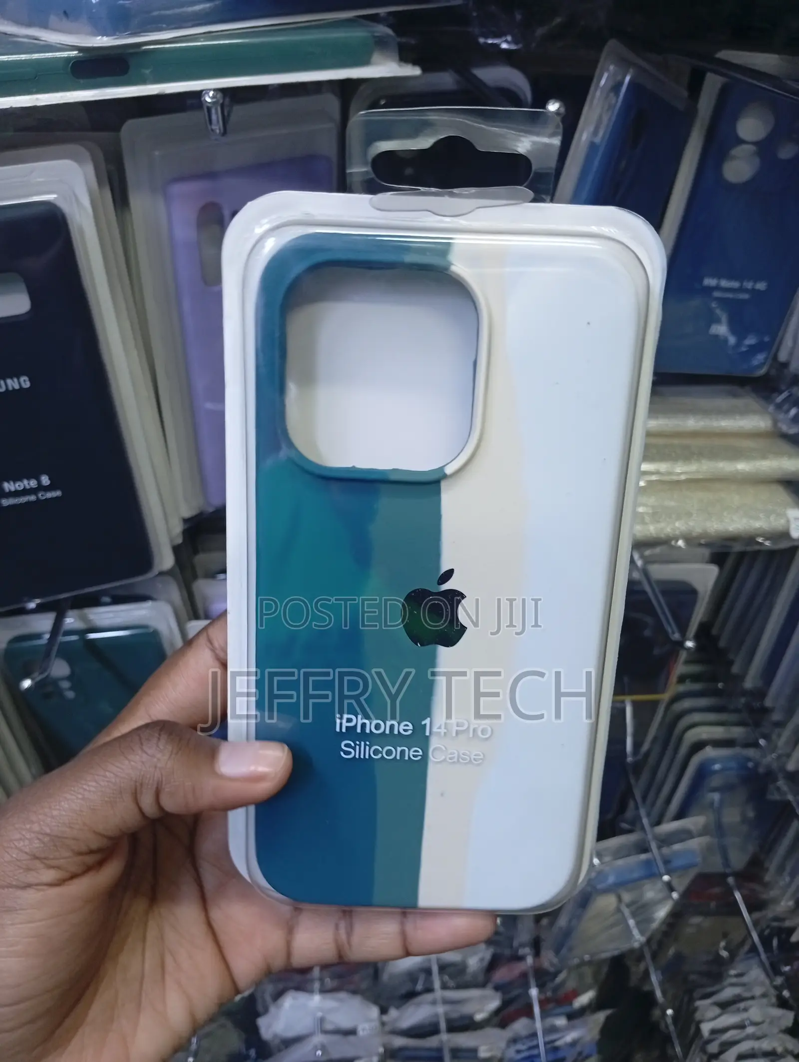 -Blocked Silicone Phone Case Designed for the Apple iPhone 14 Pro